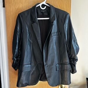Generation Love Faux Leather Black Blazer